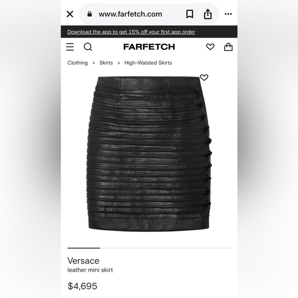 Gianni Versace Black Textured Genuine Leather Pencil Skirt Sz 42 US 10 - Picture 3 of 17